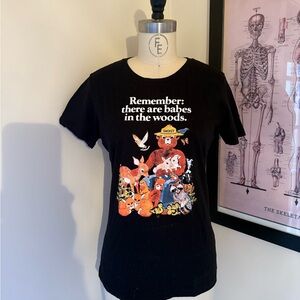 Vintage Black Graphic Tee - Babes in the Woods